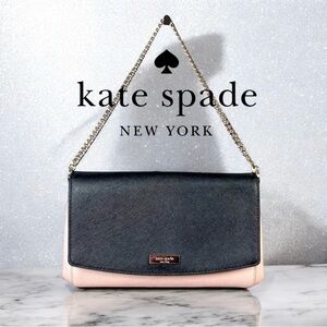 Kate Spade Laurel Way Greer Gold Chain Black and Pink Women's Bag